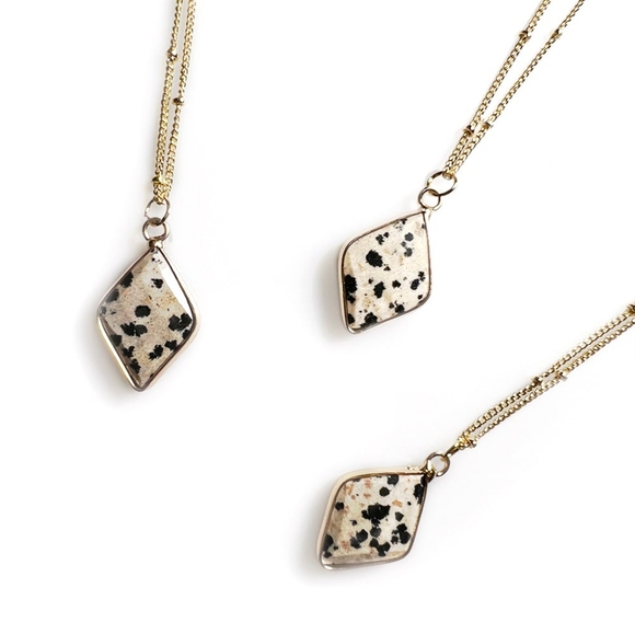 1 Dalmatian Stone Pendant for Self Belief - Picture 4 of 5